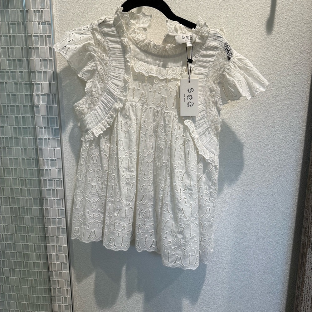 Sea New York Ivory Lace Blouse